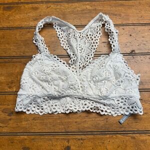 Aerie medium white knit bralette super‎ cute layers layering